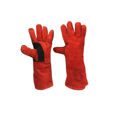 Guantes Descarne Soldador Rojo