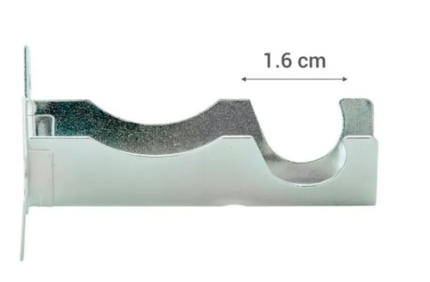 Soporte Simple De Techo 16mm Cromado