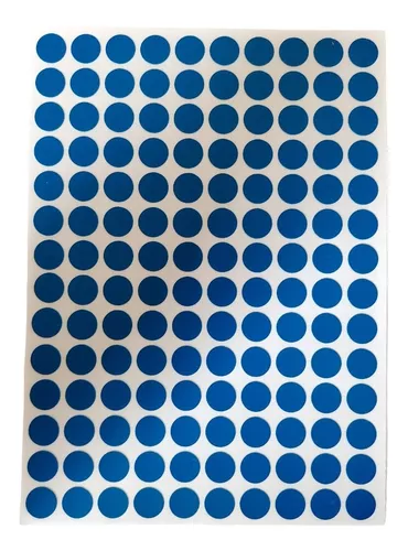 Tapa Adhesiva De 12 Mm, Color Azul Lago Para Tornillos