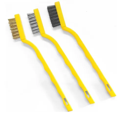 3 Cepillo Dientes Acero Plastico Cobre Limpiador Removedor