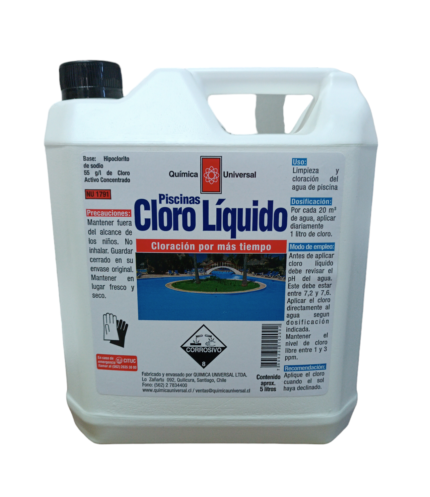 Cloro Para Piscina 5ltrs