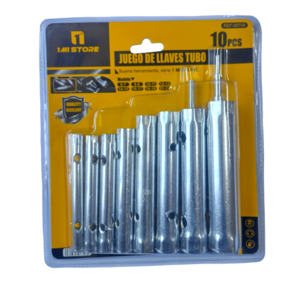 Set De Llaves Tubo (bujias) Hexagonal 10pzas