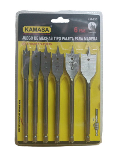Set De Brocas Paleta Para Carpintero/cerrajero 6 Piezas