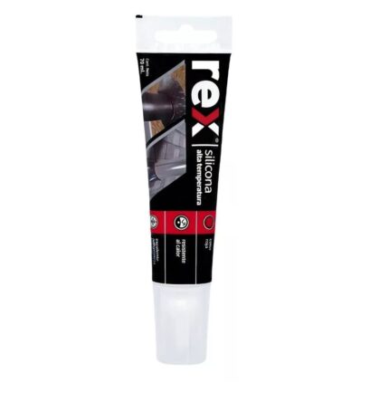 Silicona alta temperatura roja pomo 70 ml