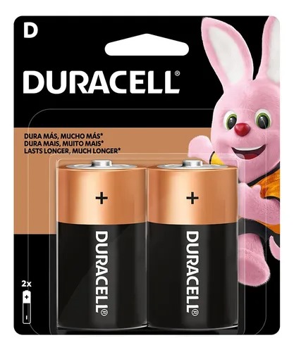 Pila Alcalina Duracell Blíster D X2