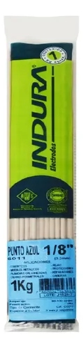 Electrodo Soldadura 6011 1/8 1kg Indura Punto Azul