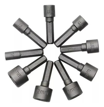 Set Puntas Dado Hexagonal Para Taladro 9 Pzs 5mm-13mm