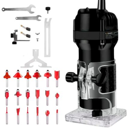 Fresadora Router Tupi 6-6.35mm LERNEN- 220v 50hz - 550w + 18 Fresas