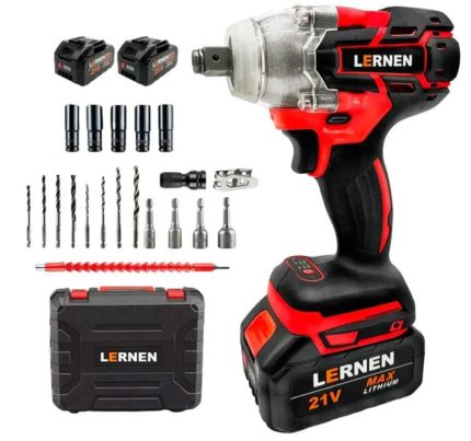 LLAVE DE IMPACTO 21V + 2 BATERÍAS Y ACCESORIOS