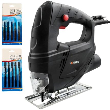 Sierra Caladora LERNEN - 400w 3000 Rpm Cuchillo 55mm + 10 Sierras