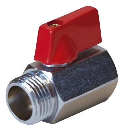 VALVULA PASO MINIBOLA 1/2 HI-HE ROJA
